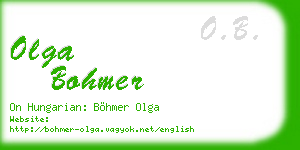 olga bohmer business card