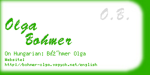 olga bohmer business card